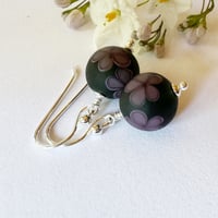 Image 6 of Earrings - Violet Flowers