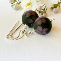 Image 7 of Earrings - Violet Flowers