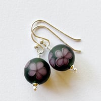 Image 8 of Earrings - Violet Flowers