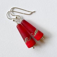 Image 2 of Orange Cone Earrings