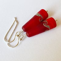 Image 4 of Orange Cone Earrings