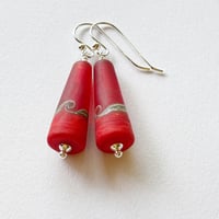 Image 6 of Orange Cone Earrings