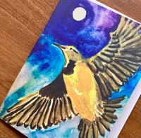 Image 1 of Bird Greeting Cards Soaring Meadow lark