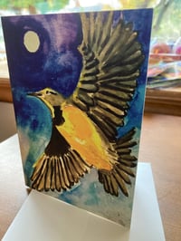 Image 2 of Bird Greeting Cards Soaring Meadow lark
