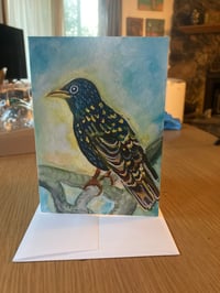 Image 1 of Bird Greeting Cards- Solitary Starling