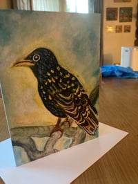 Image 2 of Bird Greeting Cards- Solitary Starling