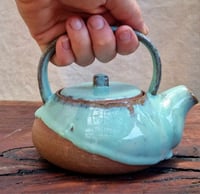 Image 1 of Squat Teapot - TURQUOISE