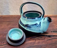 Image 6 of Black Teapot - TURQUOISE
