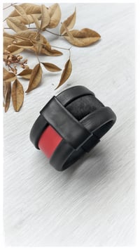 Image 1 of ESSENTIAL MEDIUM Bangles - Double Red Black - S size (22 cm)