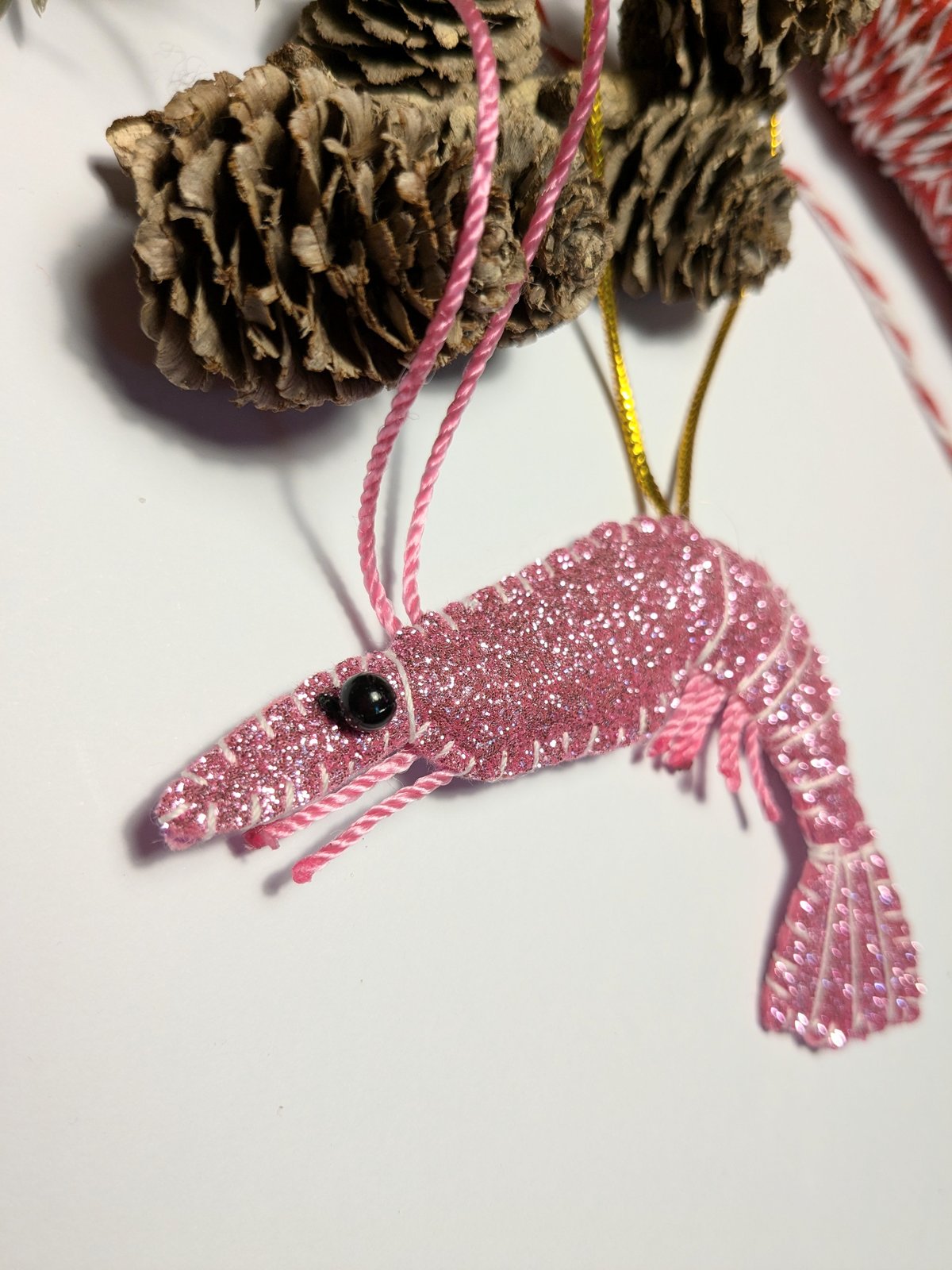 Image of Glittery King Prawn Decoration 