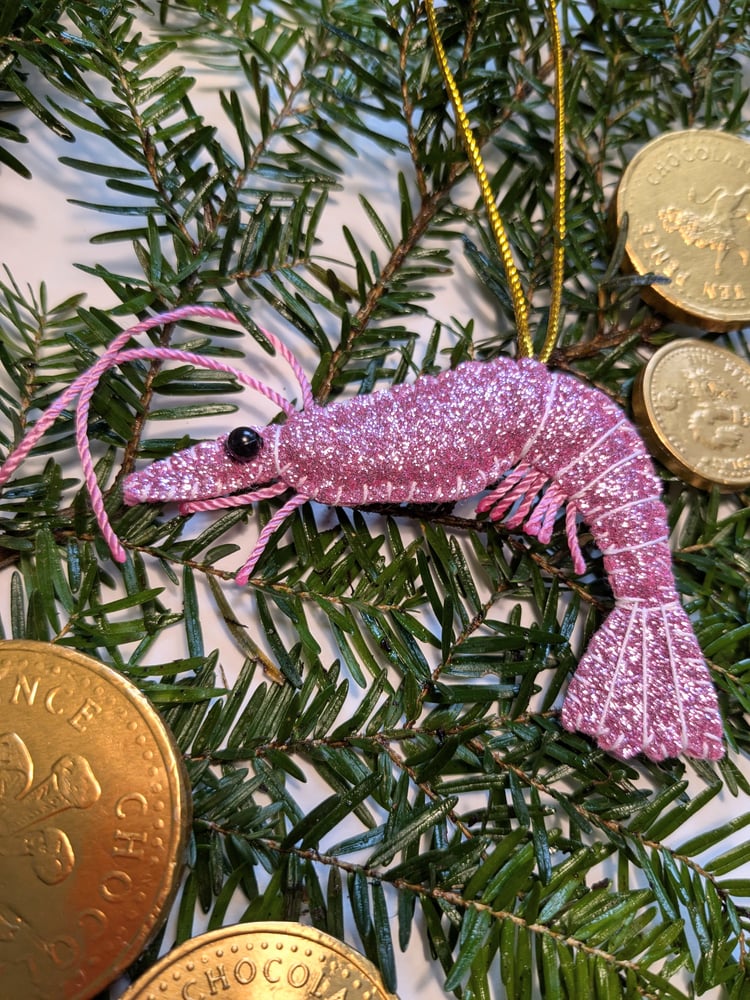 Image of Glittery King Prawn Decoration 