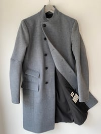 Image 2 of East End wool Coat -  Blue Herringbone 