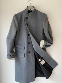 Image 1 of East End wool Coat -  Blue Herringbone 