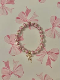 Image 2 of Floral Beaded Bow Bracelet