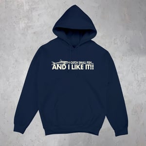Image of I Catch Small Fish! Gudgeon Hoodie - Navy 