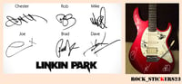 Image 2 of Linkin Park autographs stickers vinyl decal Chester Bennington, Mike Shinoda. Set 6