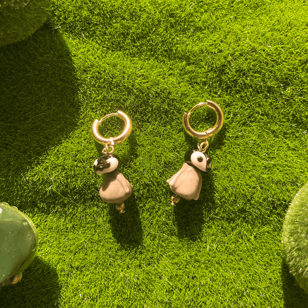 Image of Baby Penguin Gold Earrings 🐧