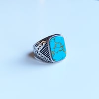 Image 1 of Rectangle Turquoise Ring