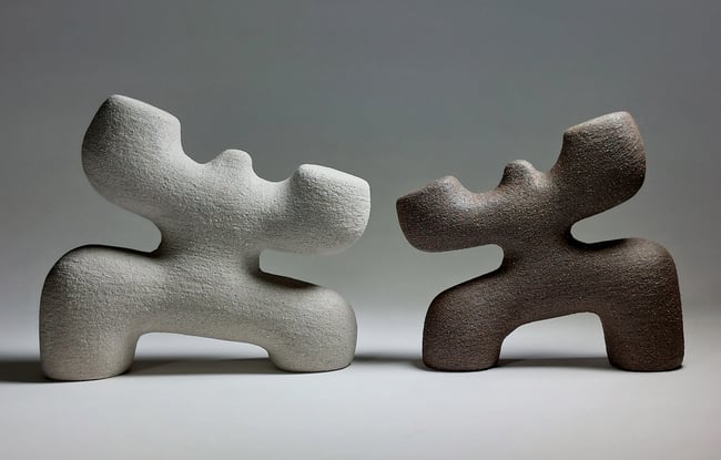 Waving X Men -  Abstract Ceramic Sculptures