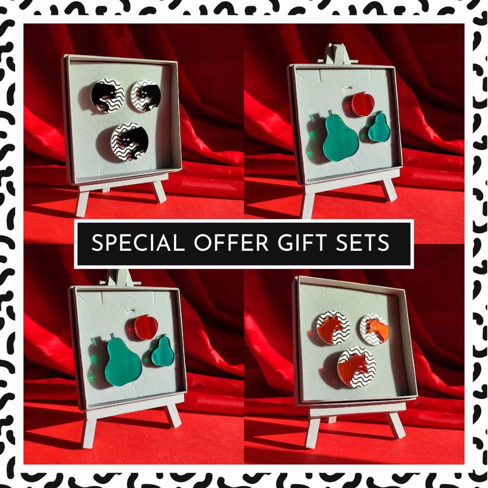 Image of SPECIAL OFFER | Enzo Mari Brooch + Stud Gift Sets