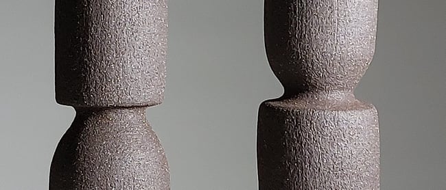 Still Standing - Sculptural Black Ceramic Candlesticks