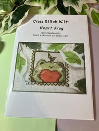 Image 3 of Cute Heart Frog Cross Stitch Kit