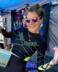 Image 1 of Thought Provoker Recycled Long-Sleeve Crop Top