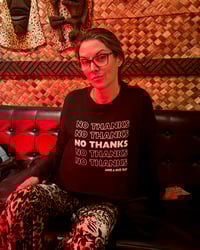 Image 1 of No Thanks Crop Sweatshirt