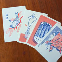 Image 1 of Postcard Set RED AND BLUE