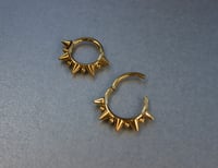 Image 3 of Implant Grade Titanium - Punk Spiked Segment Ring - Septum Clicker 16G - Piercing Ring - 1.2MM