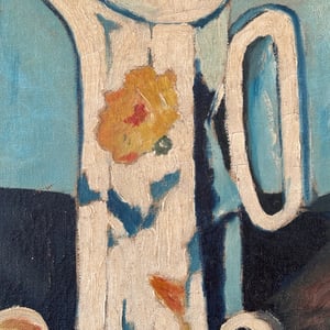 Image of Mid-century, French Still Life,  Apples and Jug.