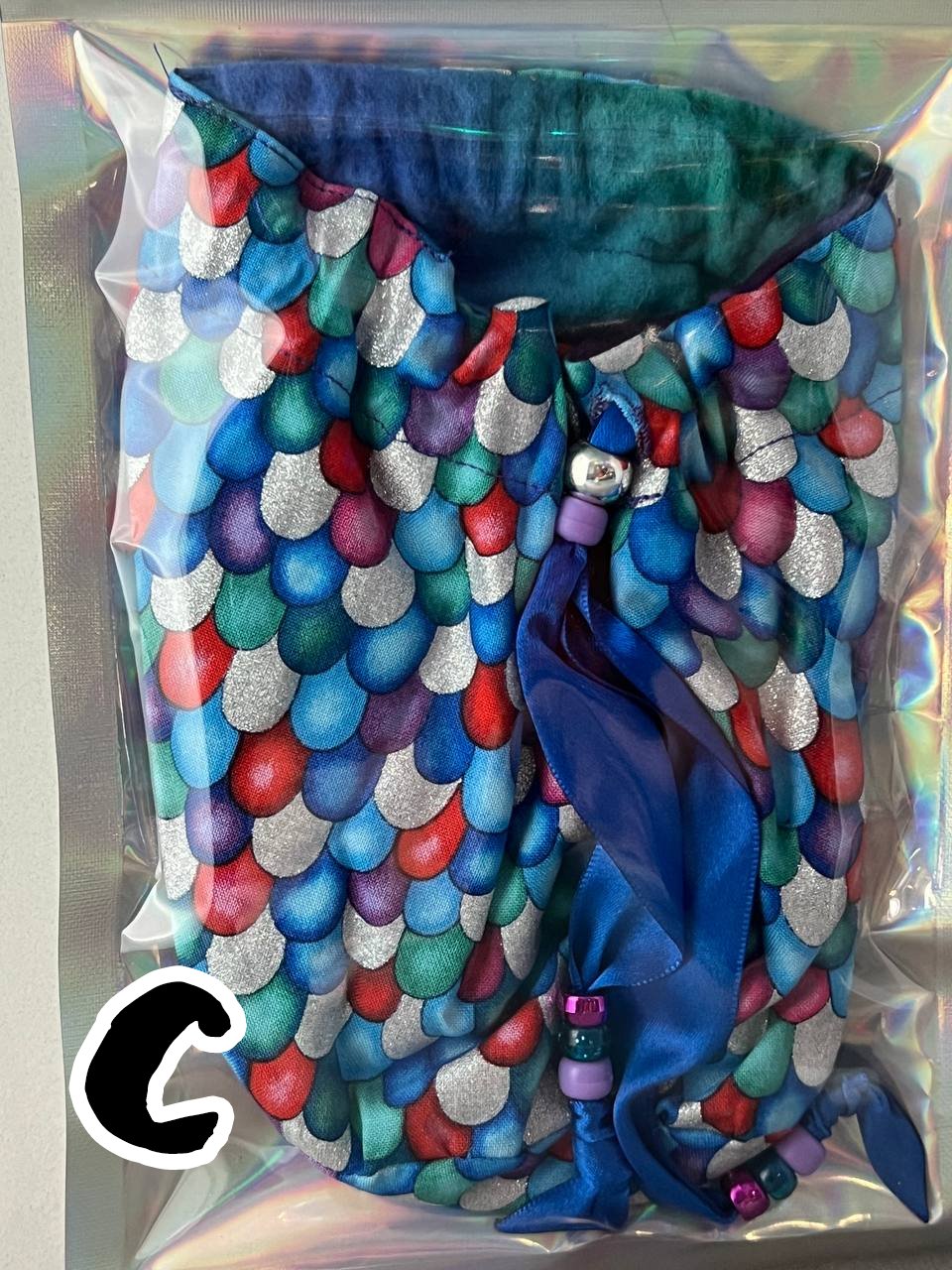 Image of Dice Bag - Rainbow Fish Scales