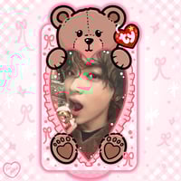 Image 4 of Heart Teddy Bear Acrylic Photocard Stand