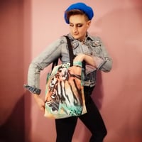 Image 1 of WILD WALKER - ARTbyJEN Tiger Tote - FREE POSTAGE