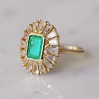 Image 2 of Deco Emerald Statement Ring