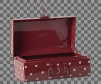 Image 2 of White dotted Red Suitcase - Maileg