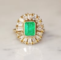 Image 1 of Deco Emerald Statement Ring