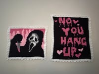 Crochet ghostface wall art