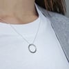 Organic open circle necklace