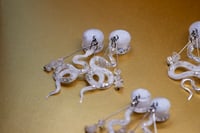 Image 3 of Snake Plugs - Cloudy White - Double Flared Plugs - Custom Epoxy Resin Plugs for Stretched Ears