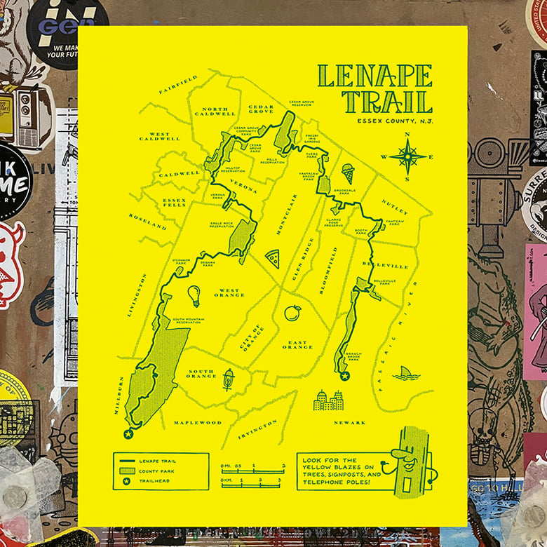 Image of Lenape Trail Map Print