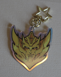 Image 2 of RODIMUS STAR - 2 sided Rainbow Acrylic charm