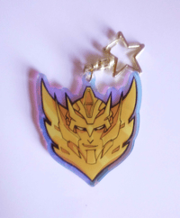 Image 1 of RODIMUS STAR - 2 sided Rainbow Acrylic charm