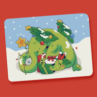 Image 4 of Christmas Dragon Postcard