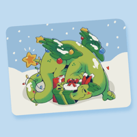 Image 1 of Christmas Dragon Postcard