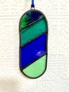 Elongated Oval Sun-Catcher in Turquoise 