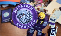 Image 1 of IRON ON 'MEGATRON APPROVES' PATCH