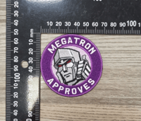 Image 2 of IRON ON 'MEGATRON APPROVES' PATCH
