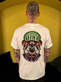 Image 1 of Tattoo dog white T-shirt