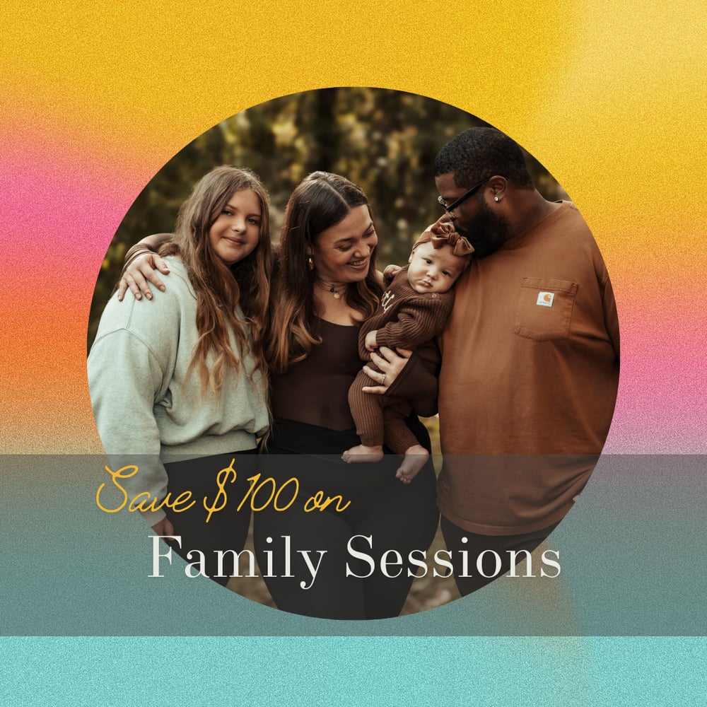 SALE Small Family + Candids Session (In Home or Outdoor)